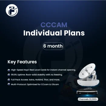 CCCam 6 months subscription with HD channels and reliable IPTV servers