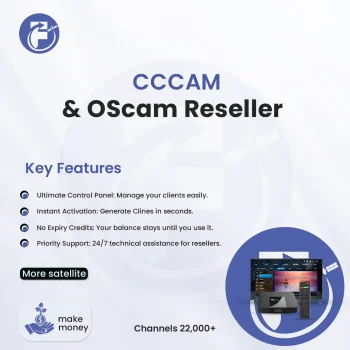Reseller CCCam subscription with bulk IPTV accounts and HD channels