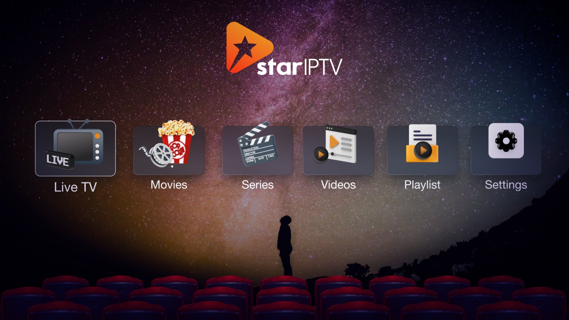 IPTV Star Home Screen Interface