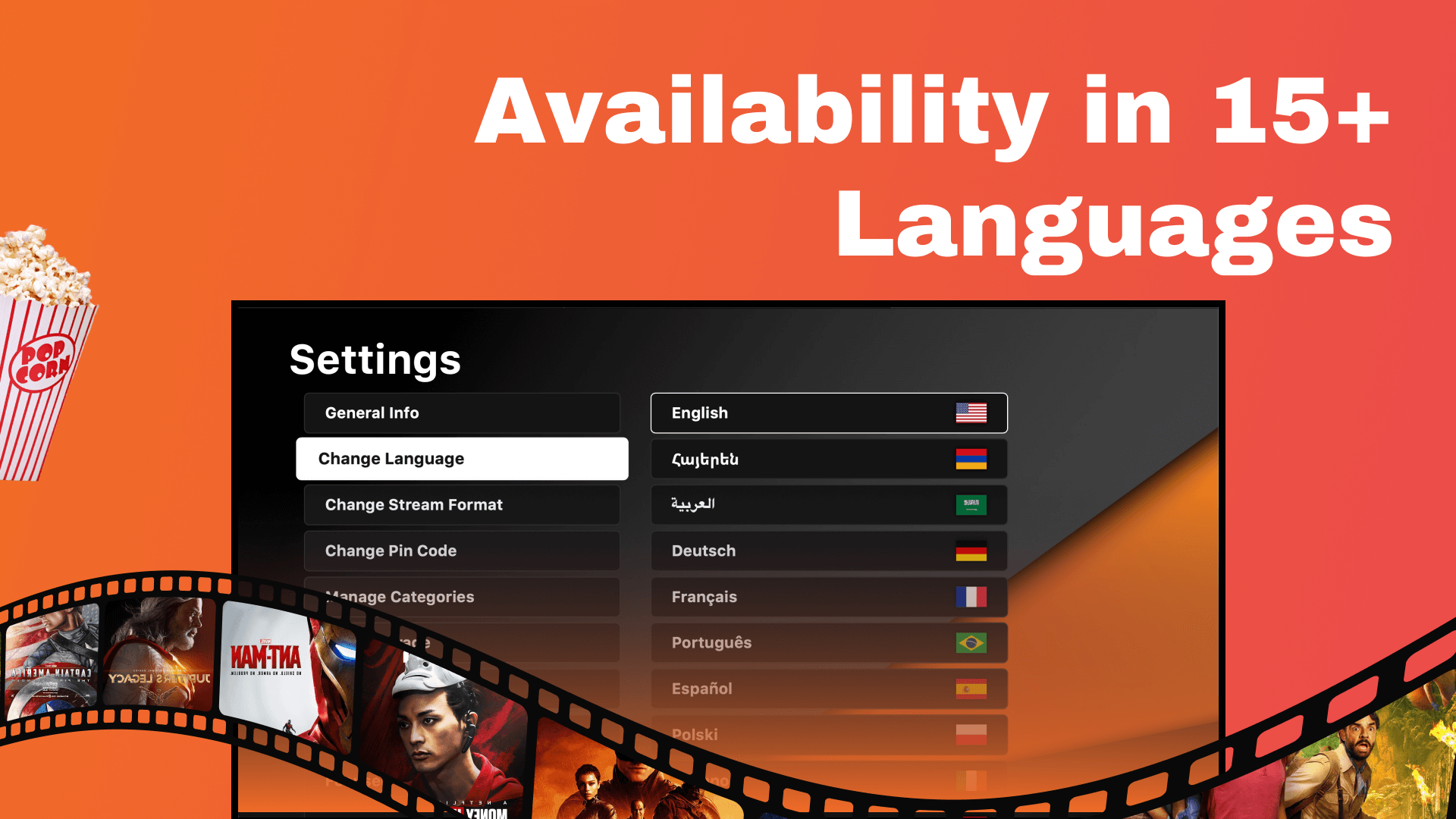IPTV Stream Player Movies and Series Library
