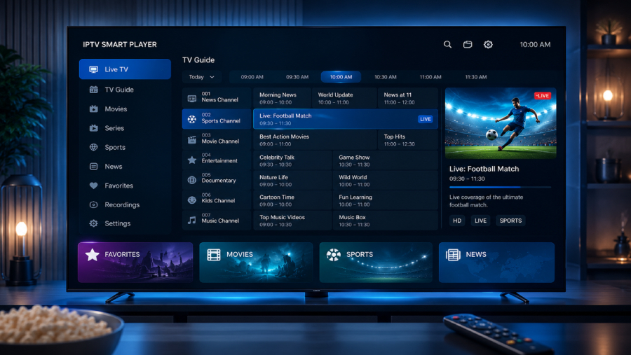TiviMate TV Guide (EPG) Interface