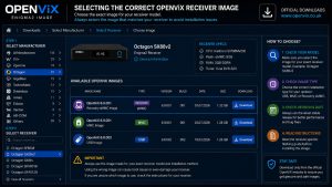 Selecting the correct OpenViX receiver image