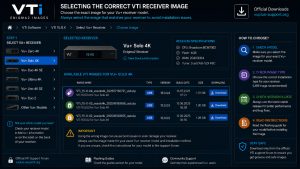 Selecting the correct VTi receiver image