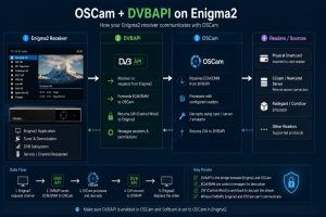 OSCam DVBAPI workflow on an Enigma2 receiver