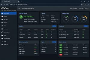 OSCam Web Interface on an Enigma2 receiver